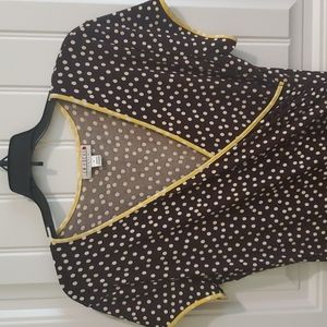 Polka dot wrap dress